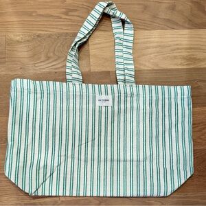 Octobre Editions Green and Cream Tote Bag, never used
